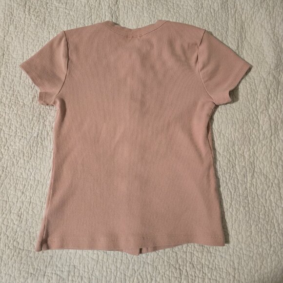 Universal Theard Pink Button Up Ribbed Shirt Size Small Soft Girl - Picture 2 of 7